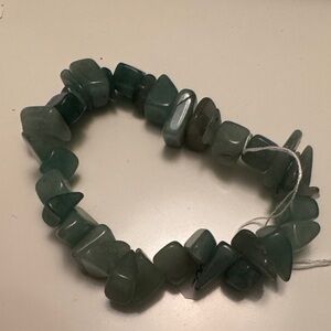 Jade and hematite stretch bracelet